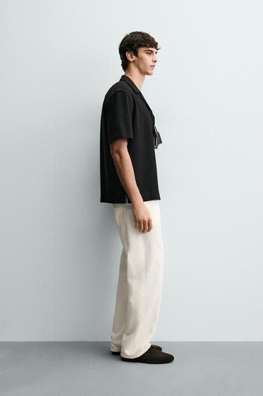 CHEMISE REGULAR FIT STRUCTURÉE - Noir de Zara - Image 3