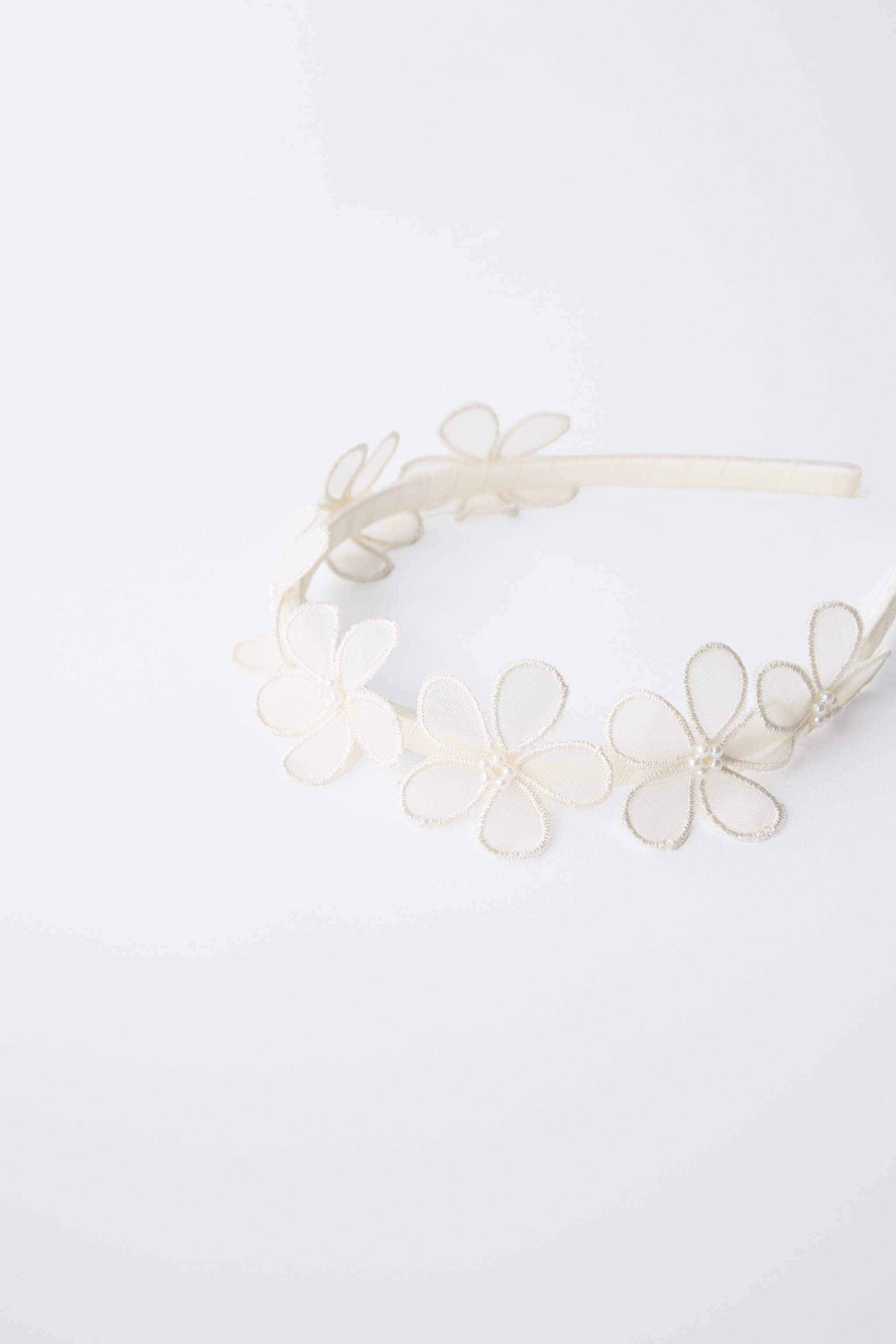 SERRE-TÊTE FLEURS ET PERLES