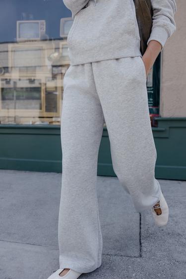 BASIC PLUSH TROUSERS - Grey marl by Zara