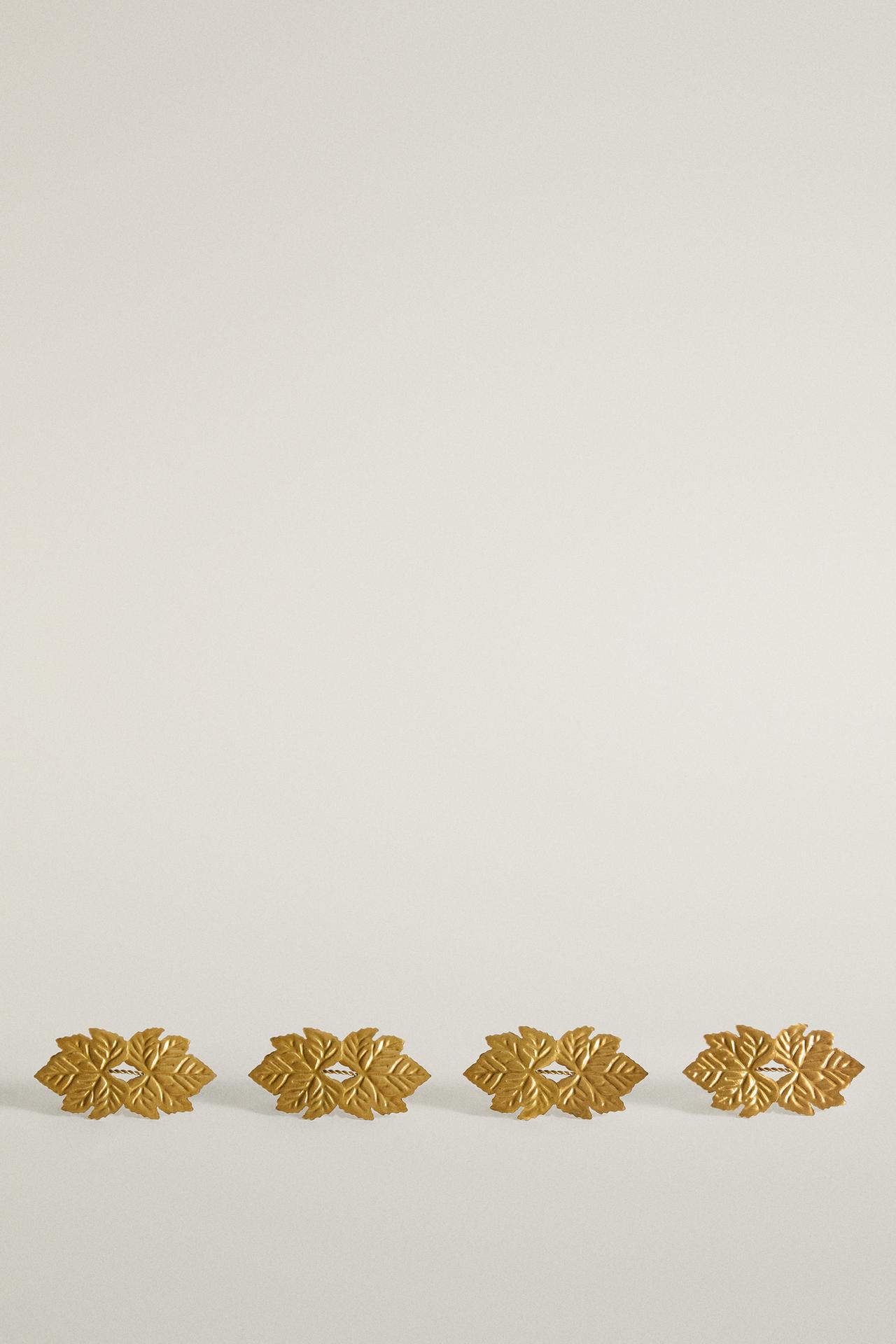 CHRISTMAS LEAF NAPKIN RING SET (PACK OF 2)