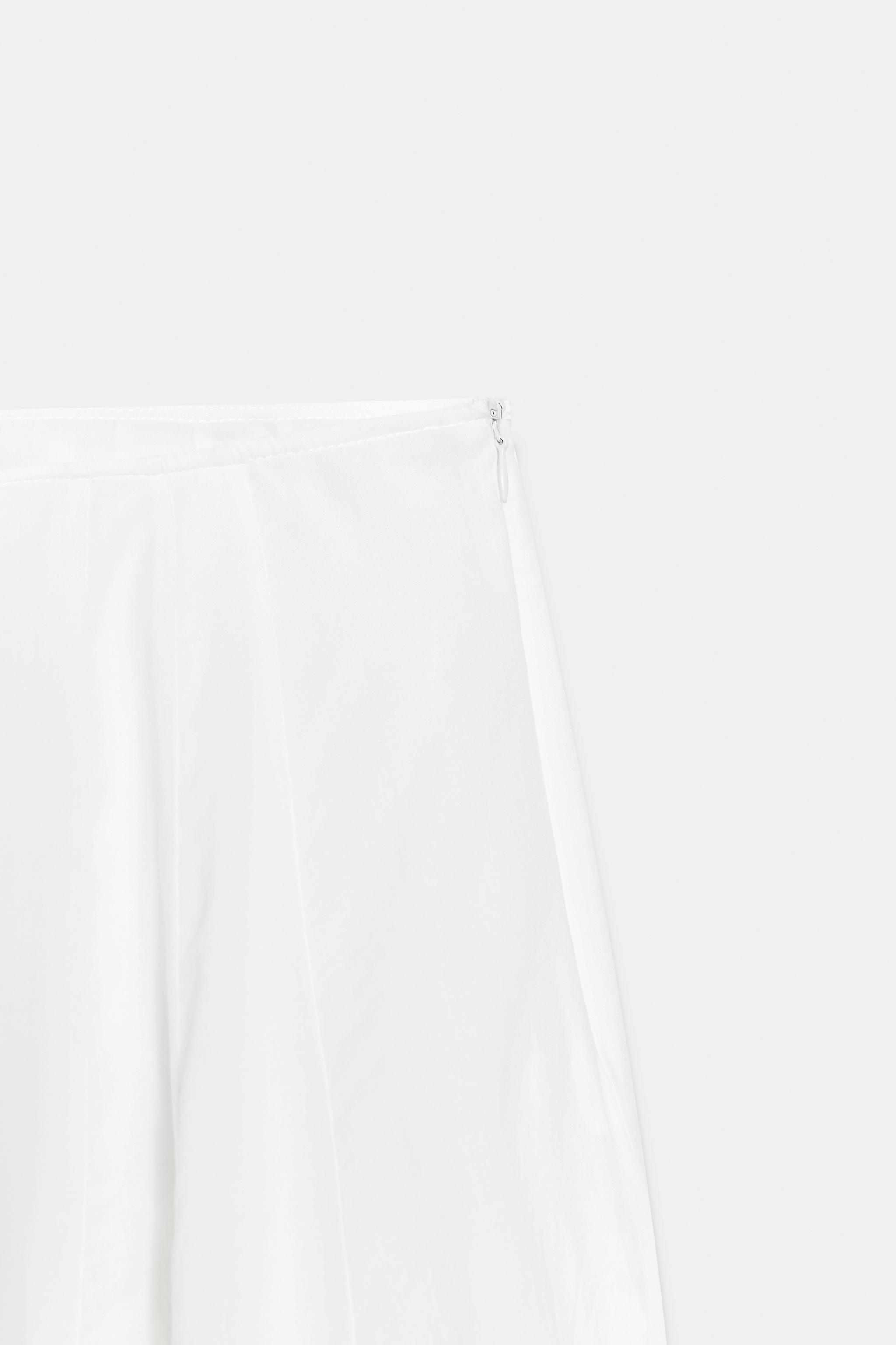 ZWコレクション アシンメトリーフルイドスカート - ホワイト | ZARA