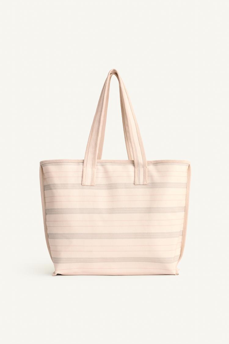 Bolsa tote a rayas 7