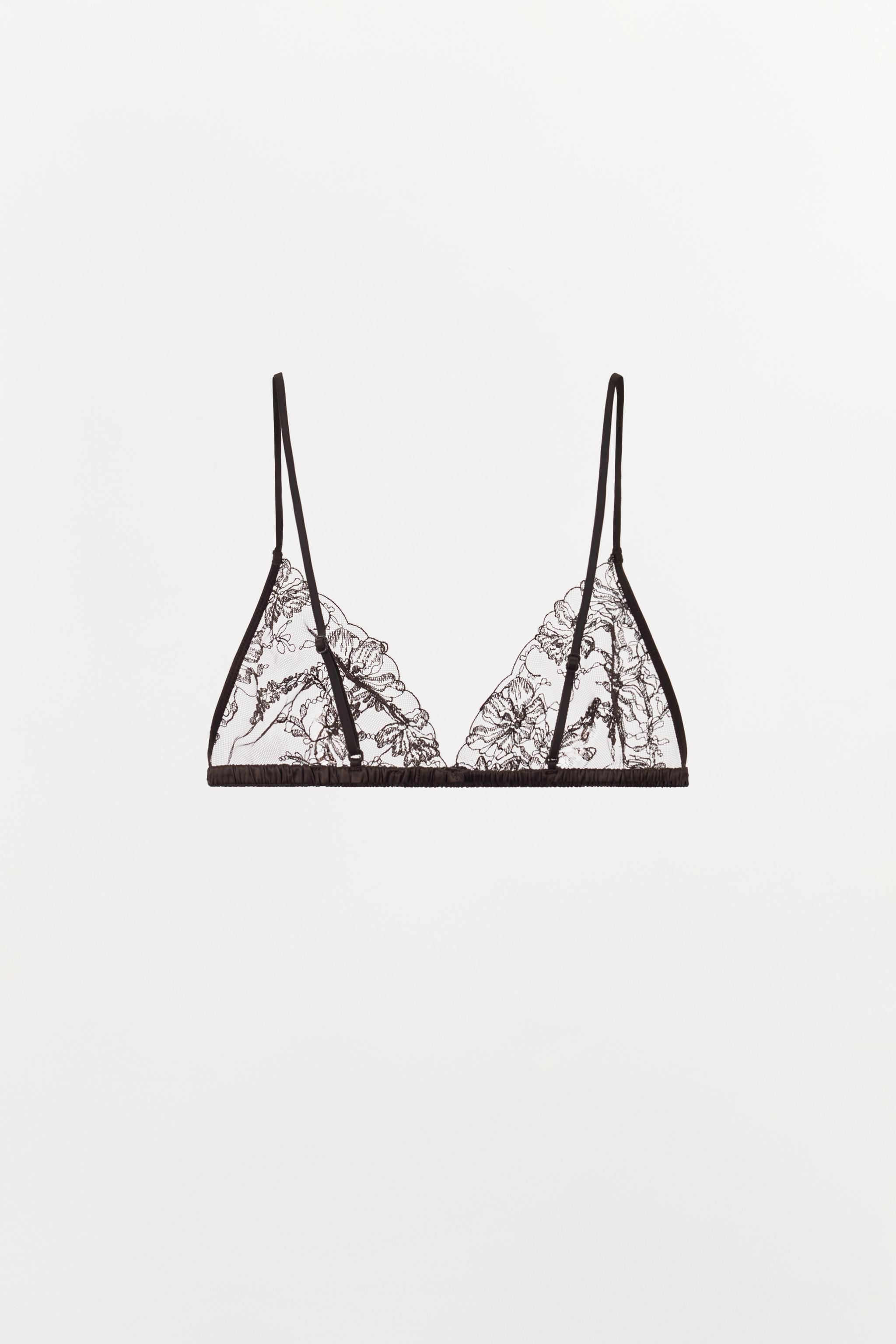 LACE TRIM TRIANGLE BRA
