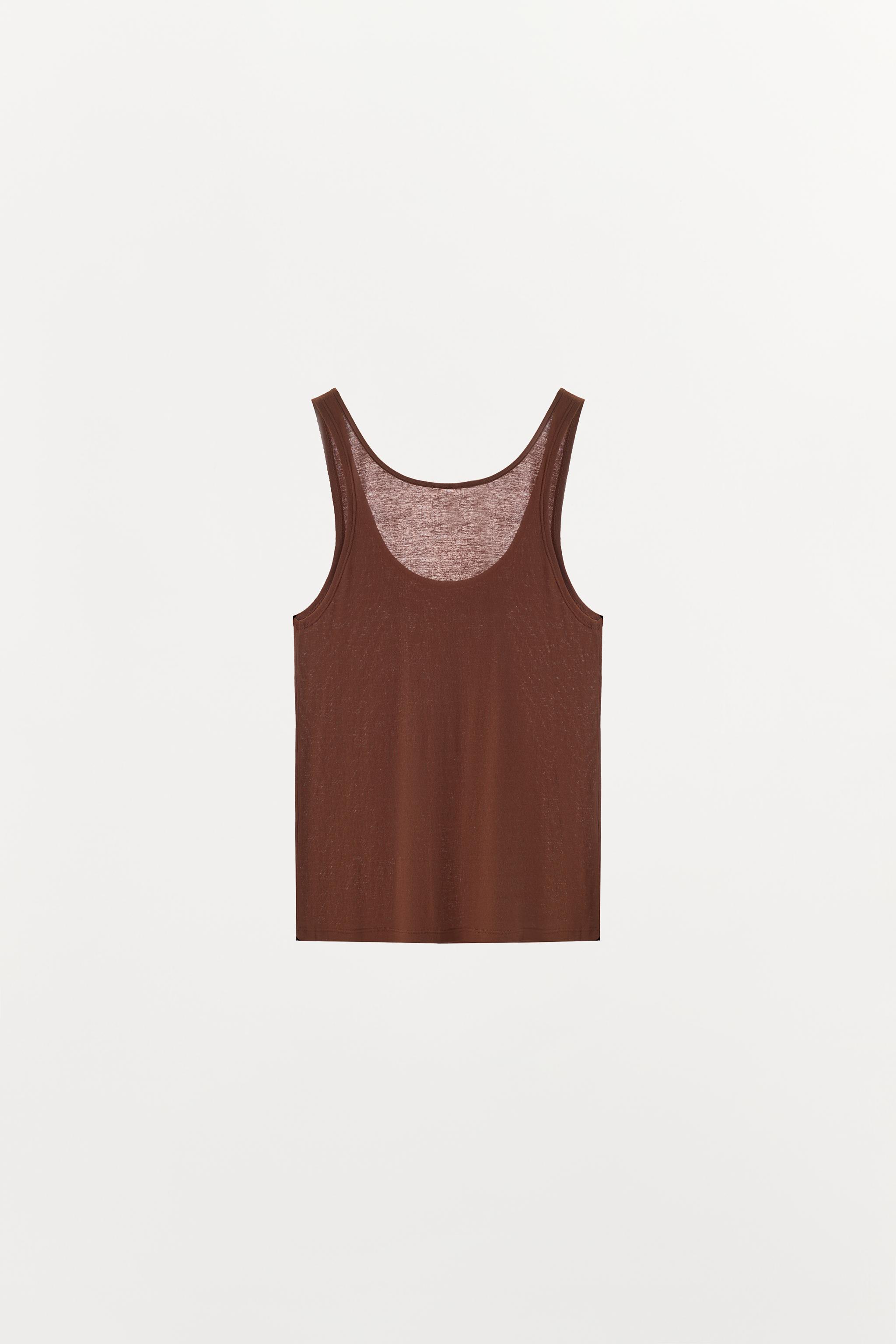 Женские топы Zara BASIC TANK TOP — фото 6