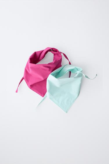 PACK DOS BANDANAS TRIANGULARES - Fucsia de Zara