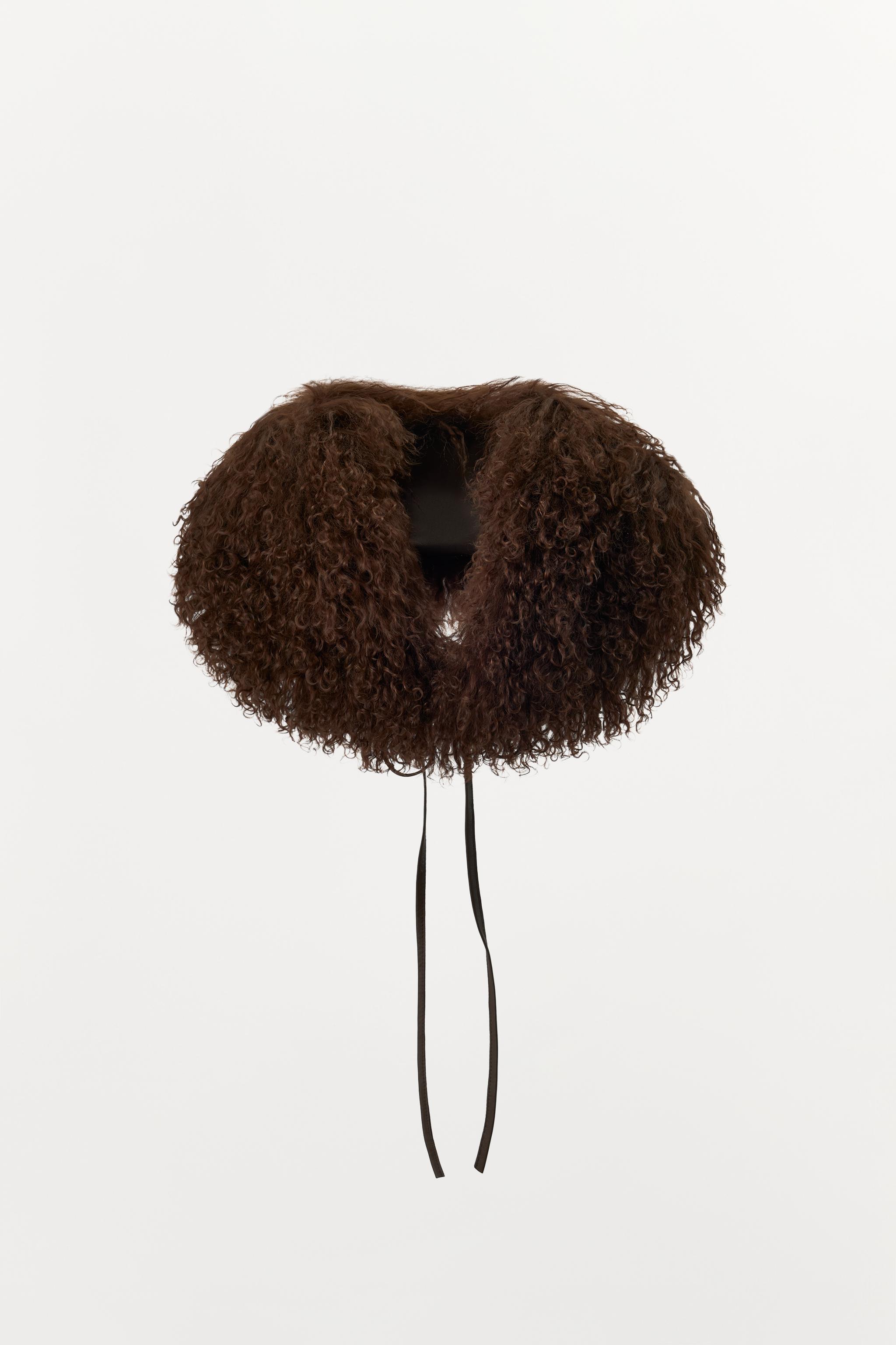 100% LEATHER FUR COLLAR