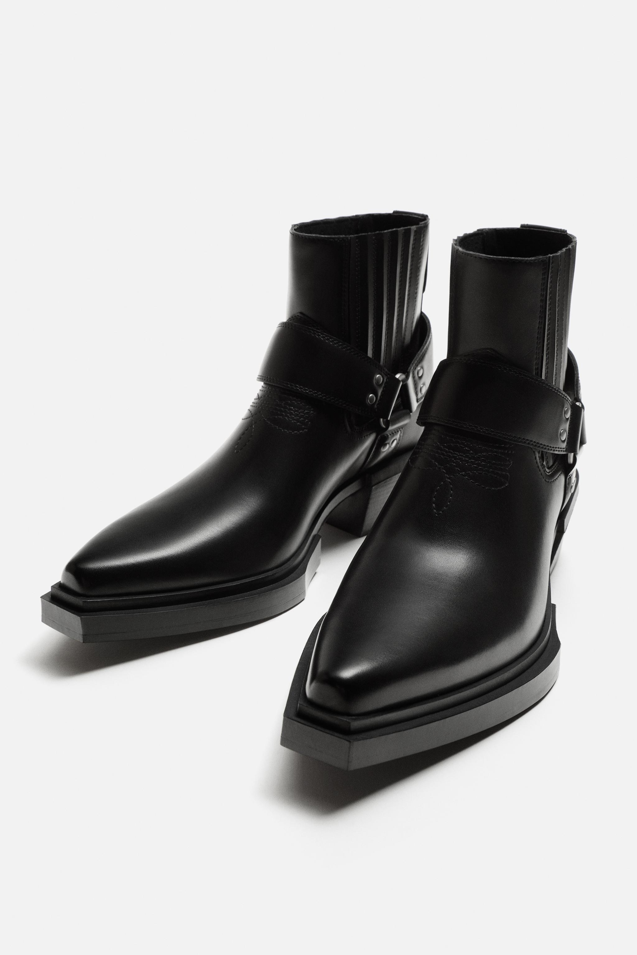 HARNESS COWBOY BOOTS Black ZARA United States - Main Image