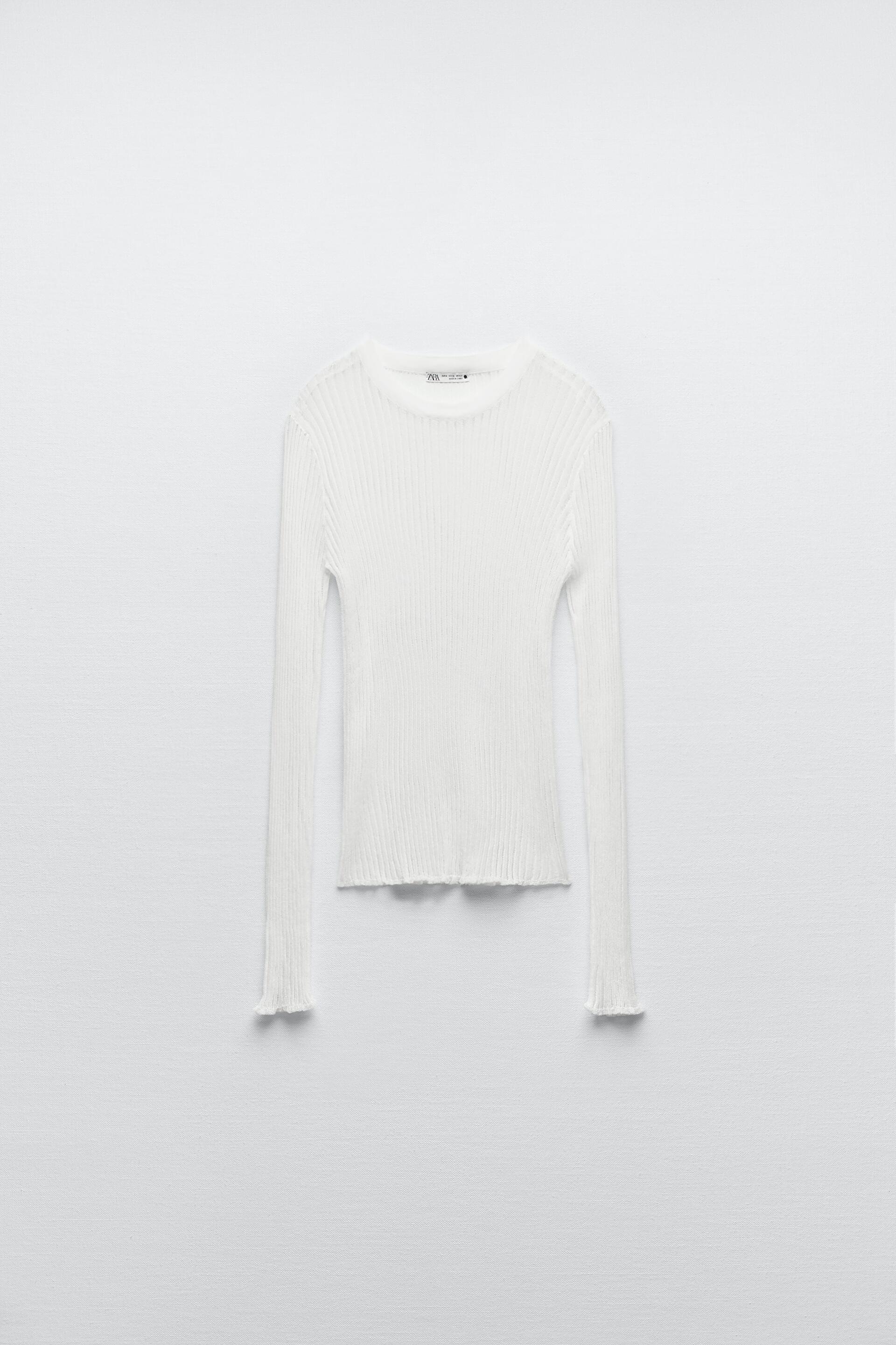 RIBBED T-SHIRT - White | ZARA United States