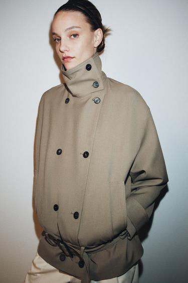 جاكيت انسيابي بحزام ZW COLLECTION - فيسون الخاص بـ Zara