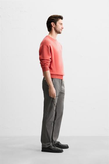 SLIM FIT CHINO TROUSERS - Dark grey by Zara - Image 3