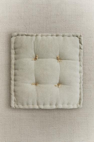 SEAT CUSHION WITH TOPSTITCHING - Blue marl by Zara - Image 5