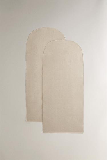 CUSTODIA PROTETTIVA CAPI IN LINO (SET DA 2) - Beige chiaro di Zara