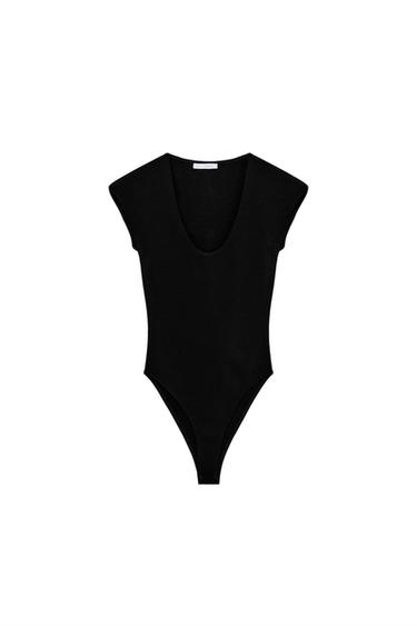 ROUND NECK BODYSUIT - Black by Zara