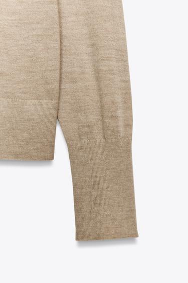 PULL EN CACHEMIRE EXTRAFIN - Beige de Zara - Image 3