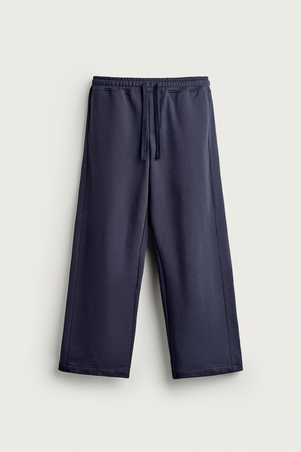 BASIC LOOSE-FIT SWEATPANTS — Navy blue