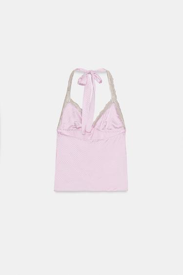 SATIN DOTS LACE TOP - Pinks by Zara - Image 2