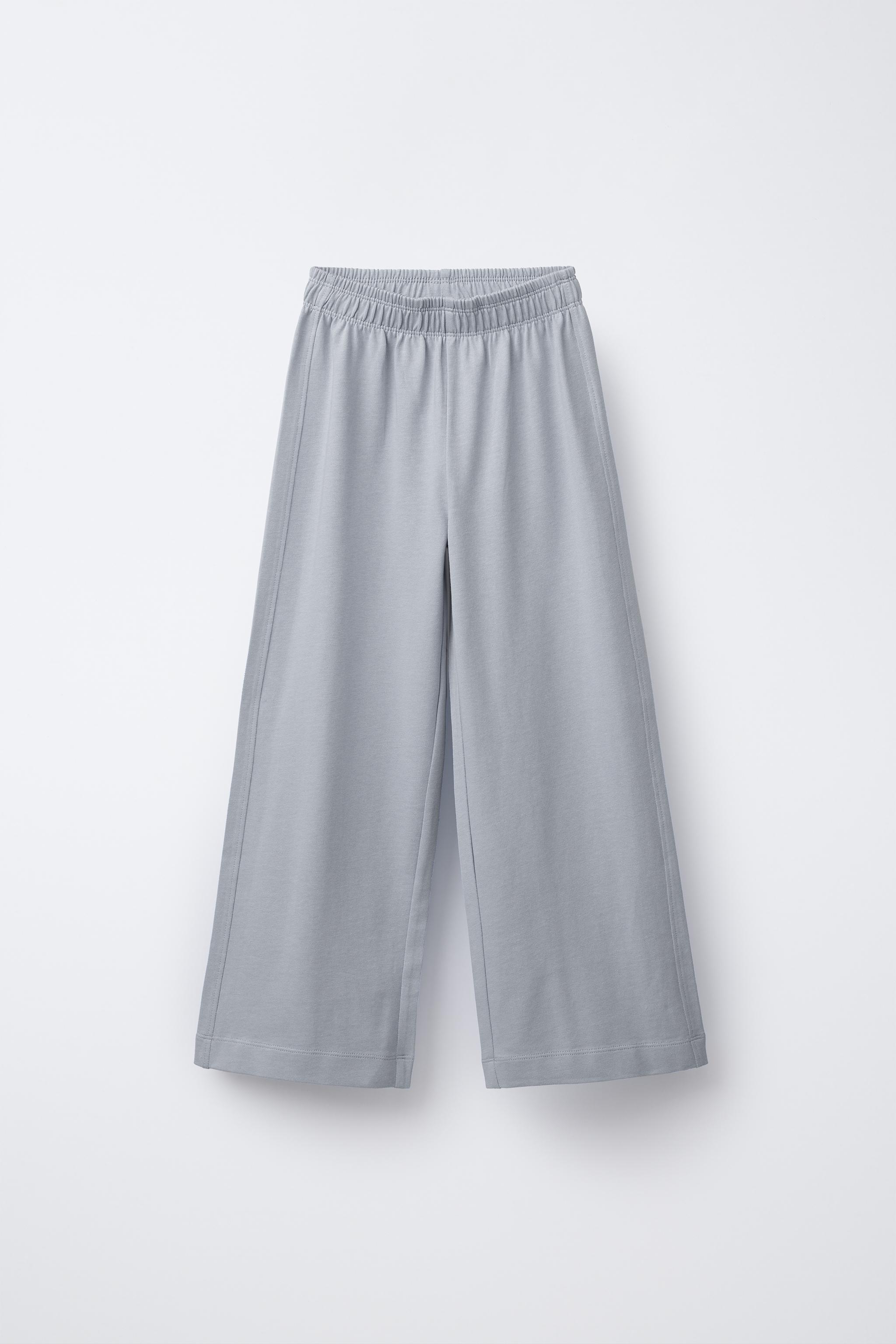 HEAVY WEIGHT WIDE LEG PANTS - Blue | ZARA United States