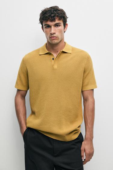 100% cotton short sleeve polo shirt — Mustard 2