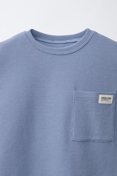 6-14 YEARS/ WAFFLE-KNIT LABEL PYJAMAS - Blue by Zara - Image 5