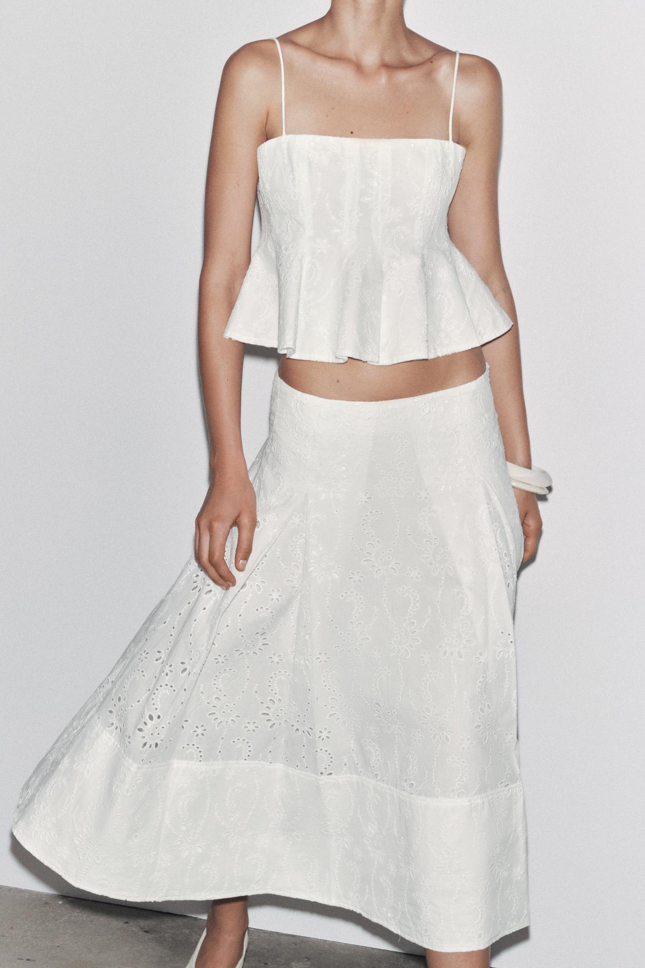 ZW COLLECTION EMBROIDERED CAPE SKIRT
