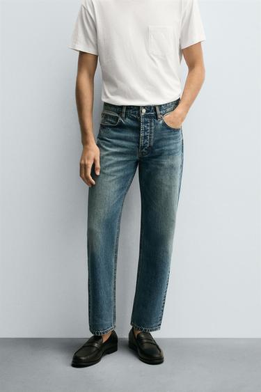 TEXANS STRAIGHT FIT REGULAR - Blau mitjà de Zara