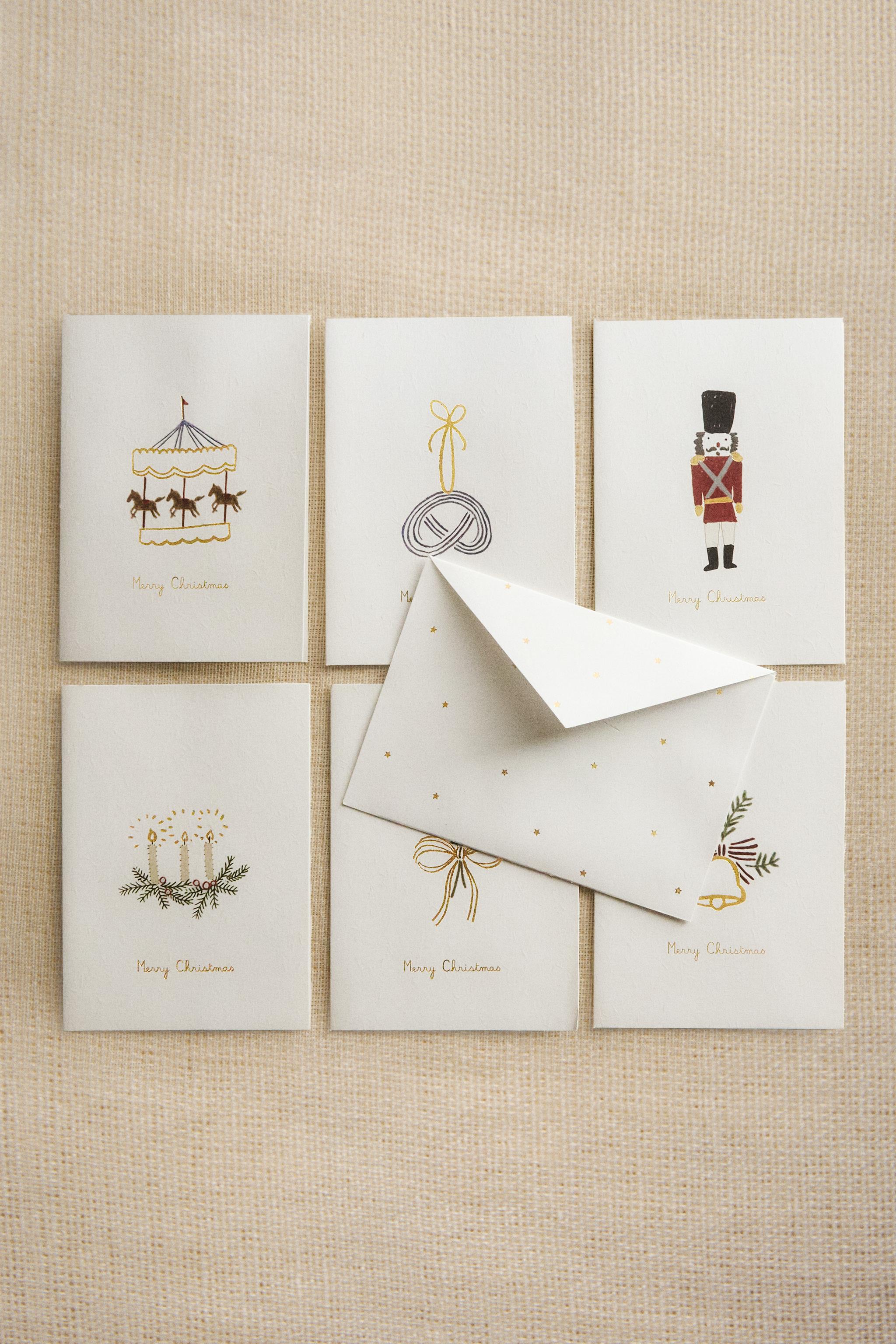 SET OF CHRISTMAS FIGURE POSTCARDS (SET OF 6)