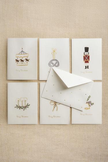 PACK CARTES POSTALES MOTIFS NOËL (PACK DE 6) - Multicolore de Zara