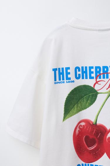 CHERRY AND SWEET PRINT T-SHIRT - White by Zara - Image 3