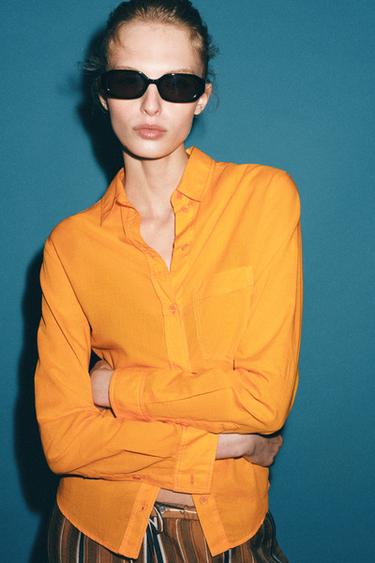 Zara VL CRPPD SHRT 16 - Pumpkin