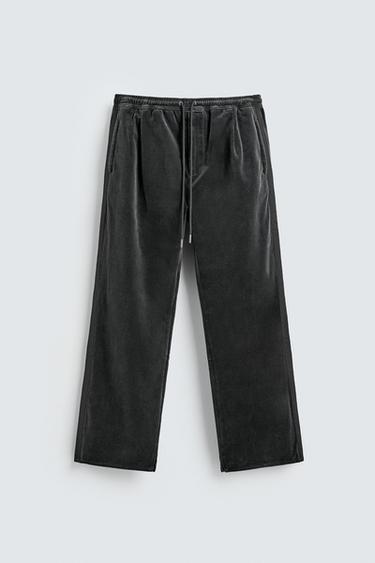 ベルベットラインパンツ X SR_AカーボングレーZaraのベルベットラインパンツ X SR_A - カーボングレー 