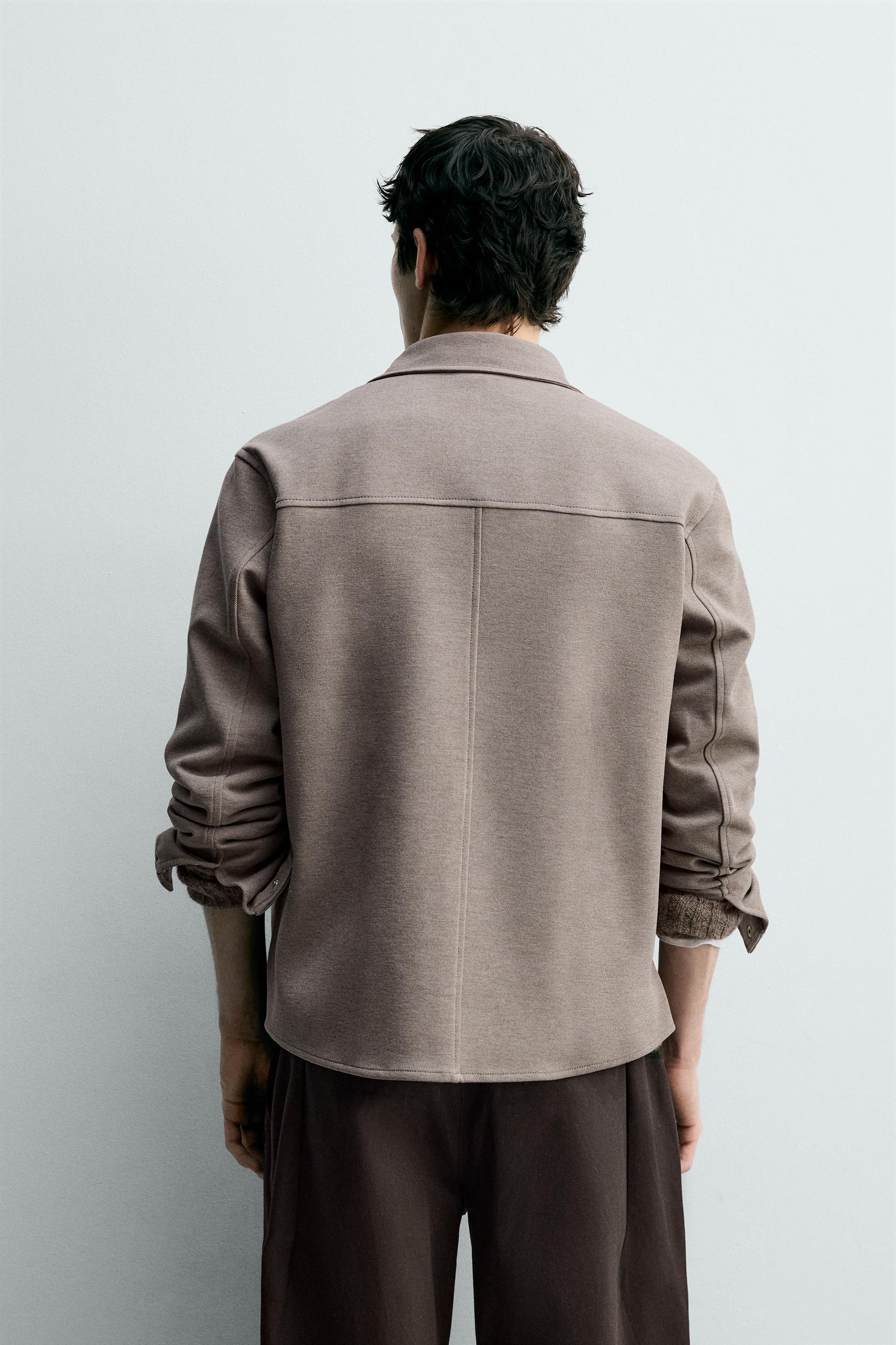 COMFORT NON-IRON OVERSHIRT - Green marl | ZARA Singapore