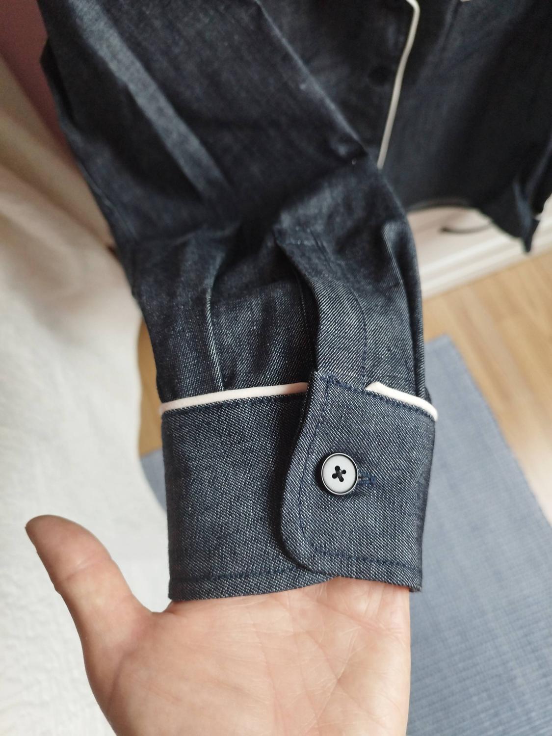 ZW COLLECTION DENIM SHIRT WITH TRIMS - Image 2
