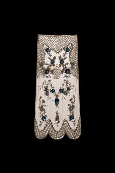 SEQUIN BEAD MIDI SKIRT - Silver by Zara