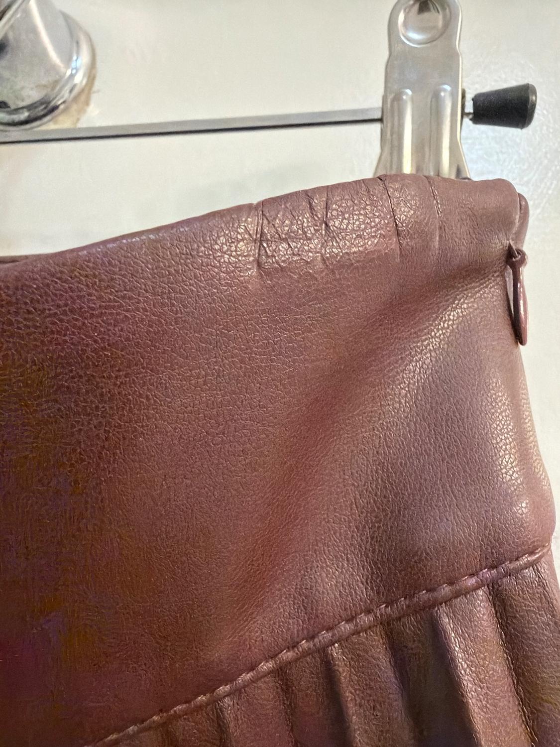 FAUX LEATHER PLEATED SKIRT - Image 3