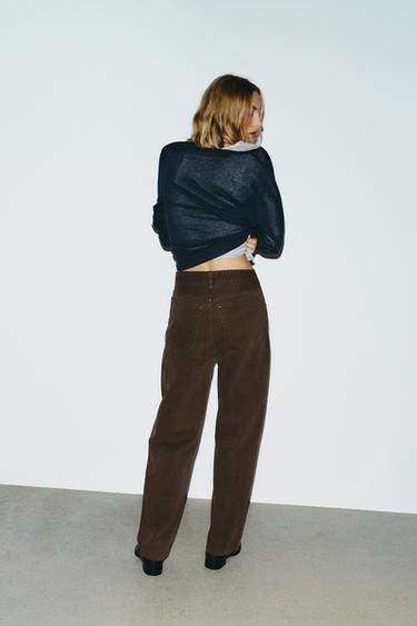 JEAN TRF BAGGY TAILLE NORMALE - Marron de Zara - Image 4