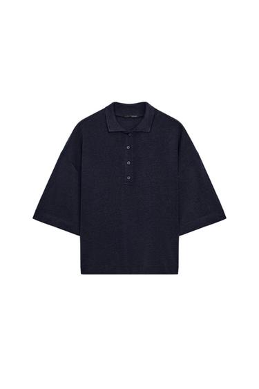CAMISETA POLO MANGA CORTA - Marino de Zara