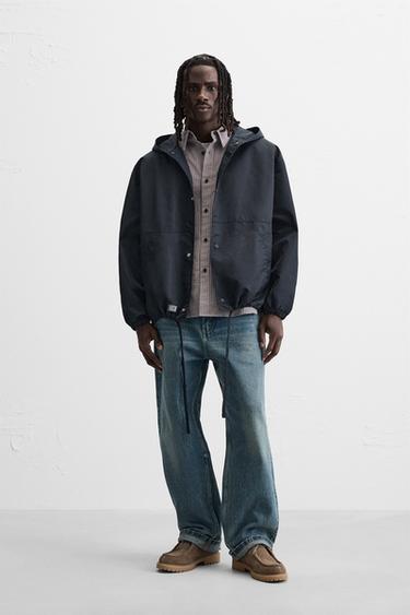 HOODED TECHNICAL JACKET - Blue by Zara - Image 0