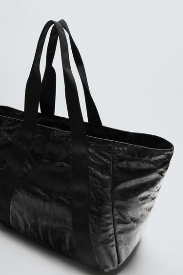 SAC SHOPPER EFFET BRILLANT - Noir de Zara - Image 4