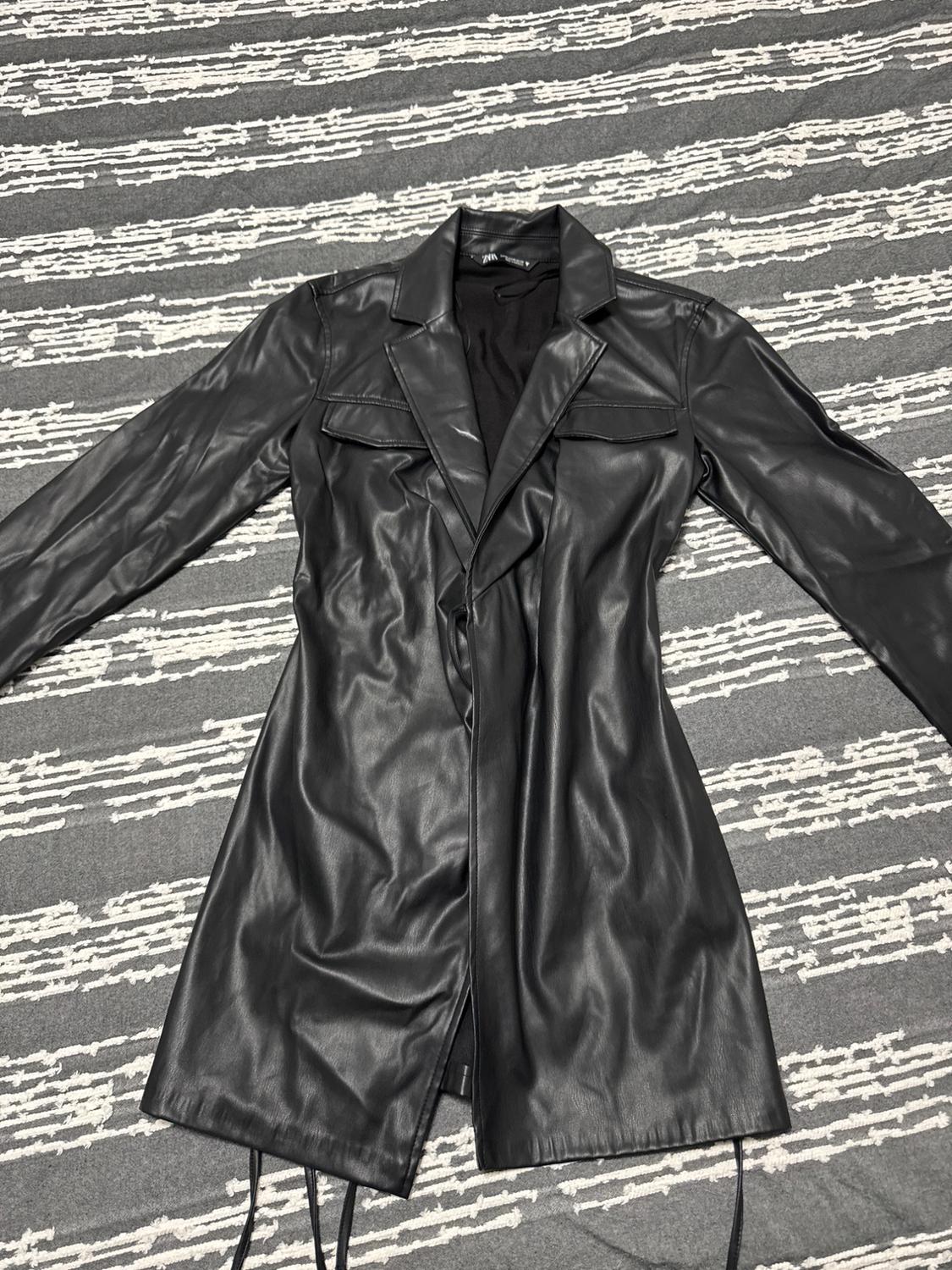 FAUX LEATHER DRESS