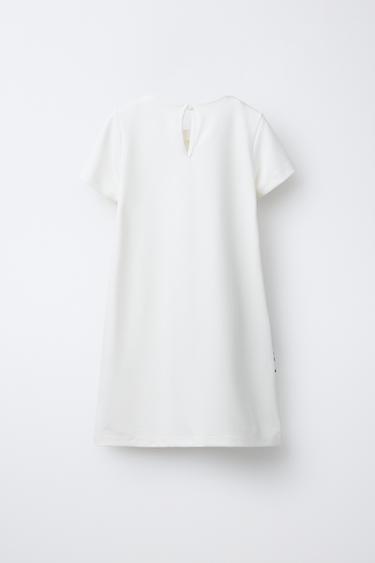 SHINY FLORAL DRESS - Ecru by Zara - Image 1