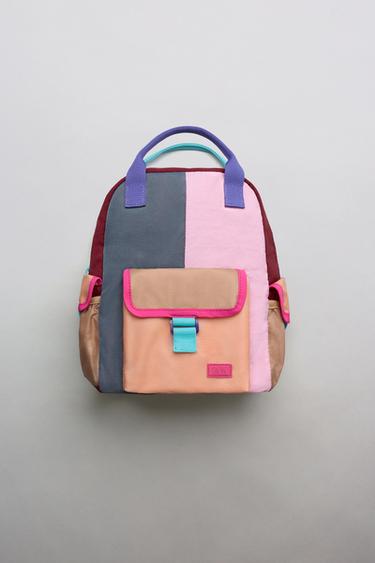 Zara MULTICOLOR BACKPACK - Pink