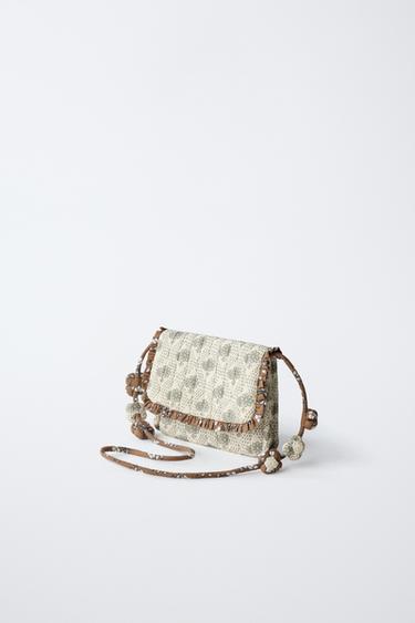 FLORAL CROSSBODY BAG - Ecru White by Zara - Image 1