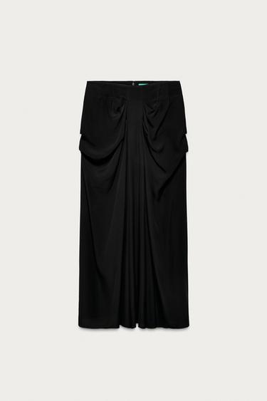 DRAPED SKIRT MARISA BERENSON X ZARA - Black by Zara - Image 1