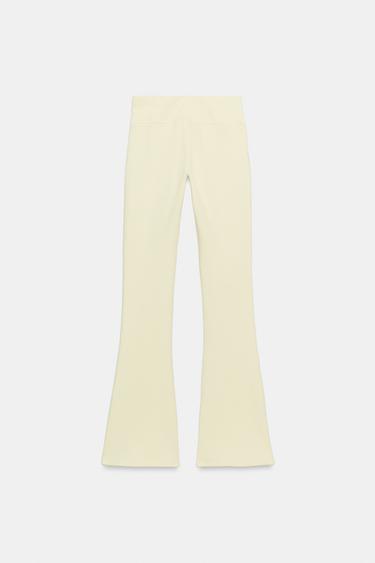 SWEATSHIRT FLARE TROUSERS - Yellow by Zara - Image 6