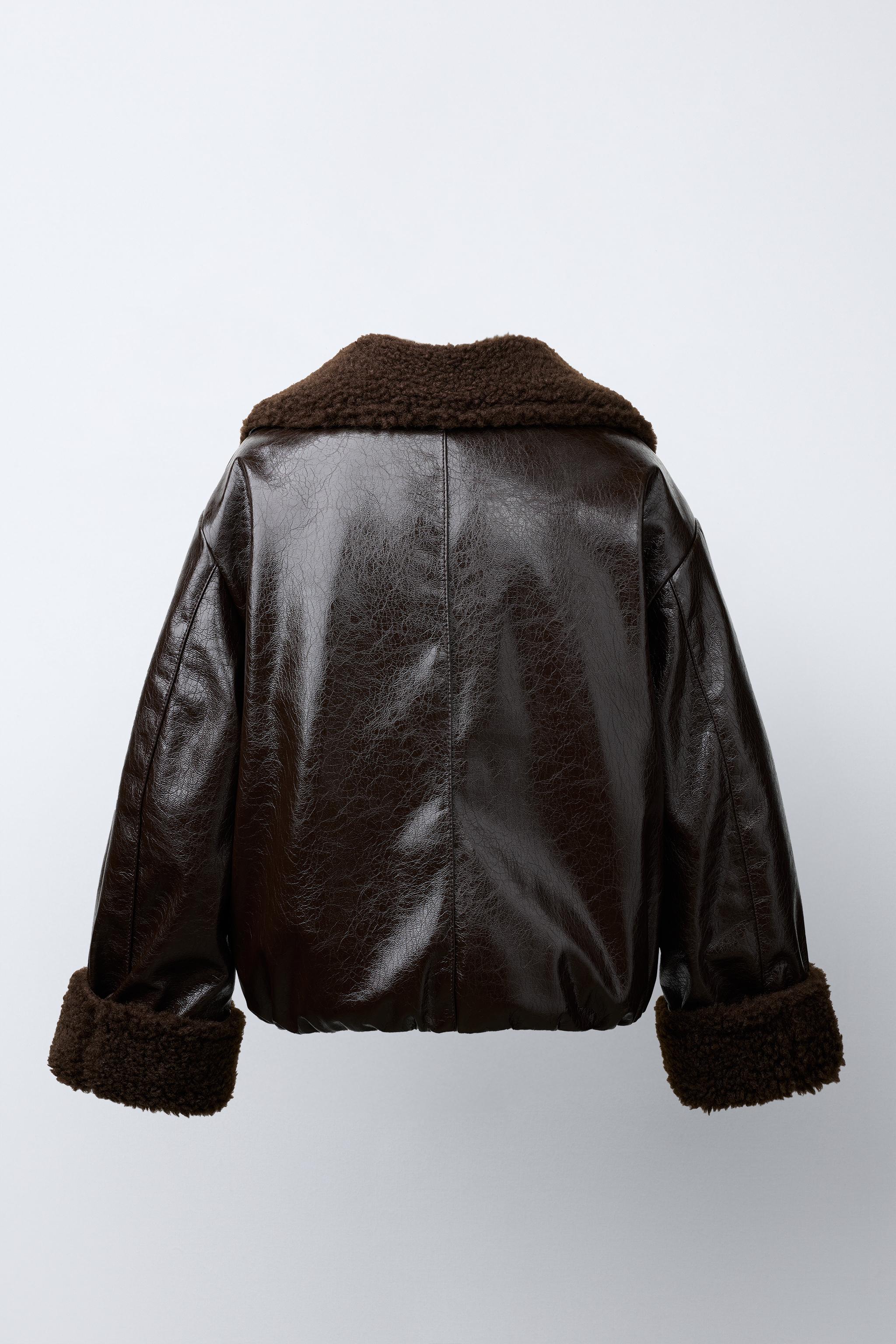 FAUX LEATHER DOUBLE-FACED JACKET