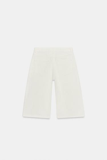 BERMUDA EN JEAN TAILLE MOYENNE ZW COLLECTION - Blanc de Zara - Image 6