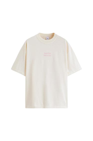T-SHIRT WITH MATCHING EMBROIDERY