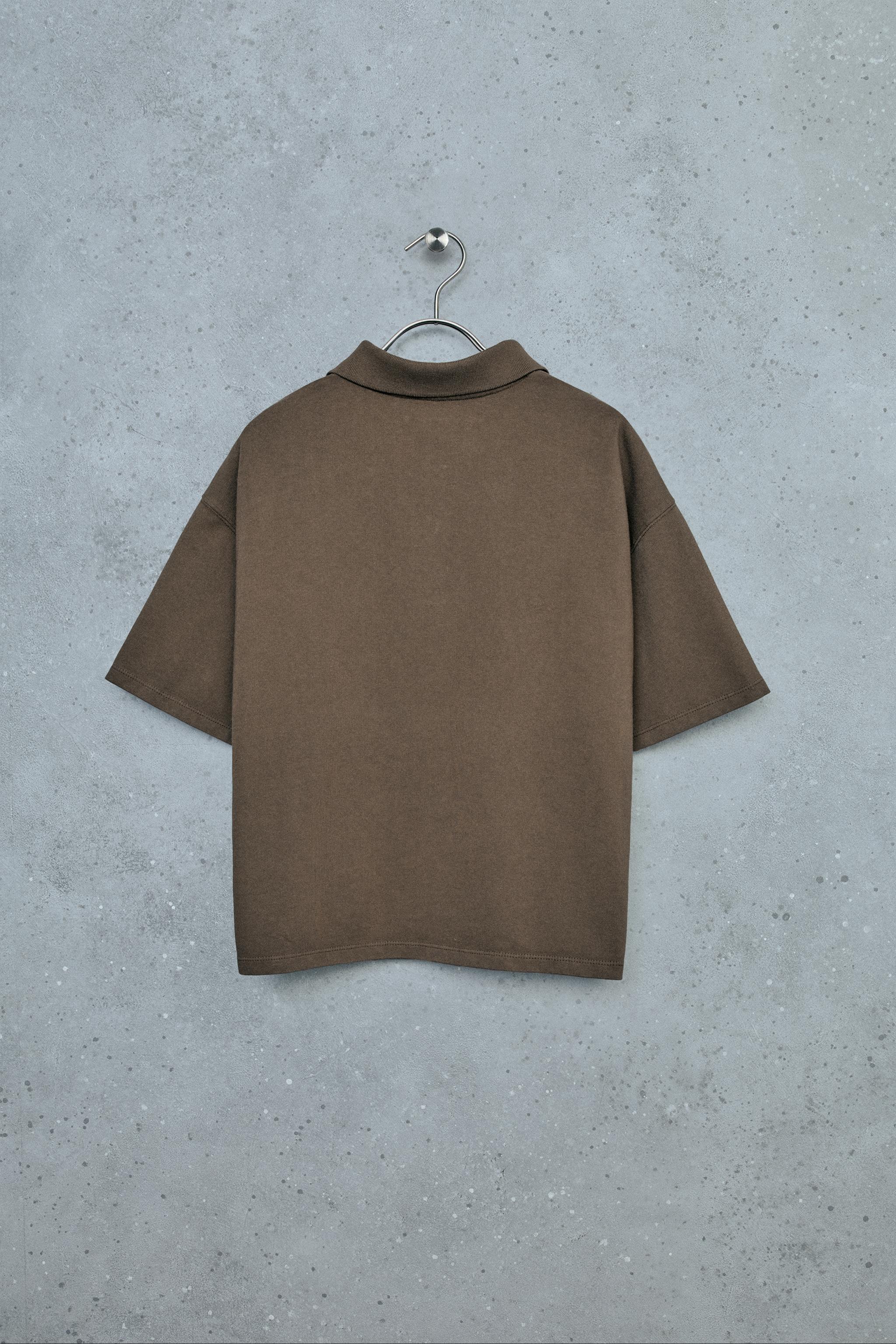 STORIESZ - PLAIN POLO SHIRT — Brown