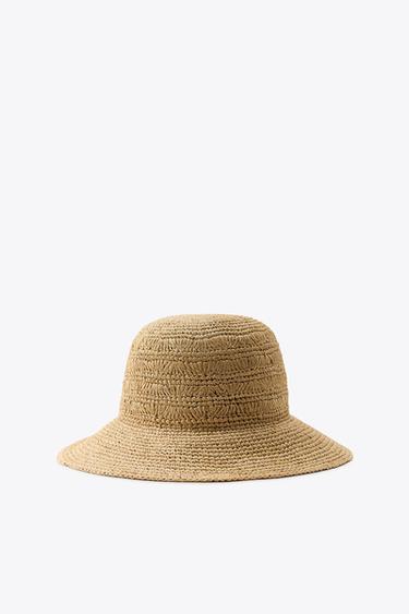 BRAIDED BUCKET HAT - Light beige by Zara - Image 0