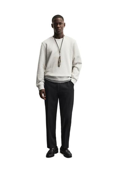 BLUZË CREWNECK HEAVYWEIGHT - SILVER UNIVERSE nga Zara